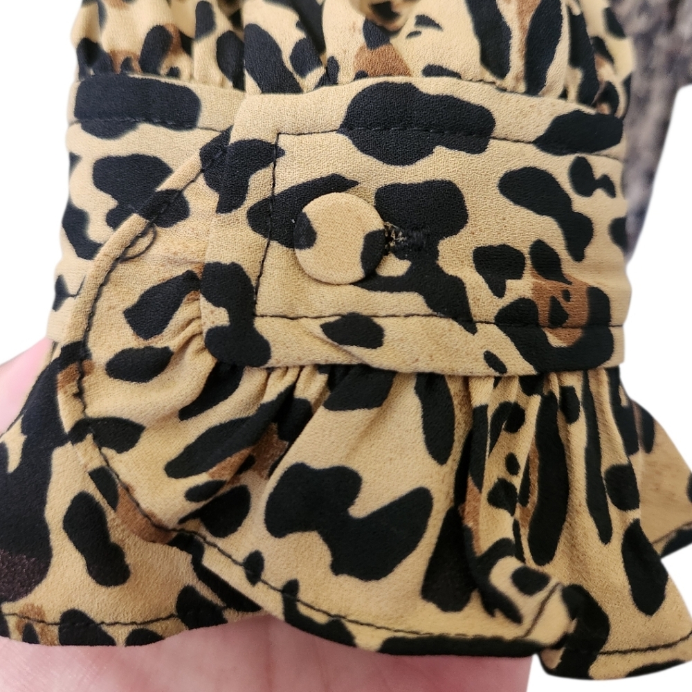 J CREW Carly Leopard Print Pleated Midi Dress - Size S - Picture 7 of 16